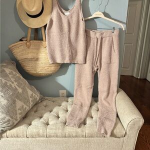 Cozy Beige Knit Lounge Set